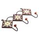 Brown Light Yellow Floral Tiles Hook